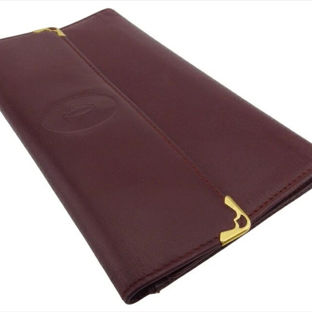 Cartier Purse Bordeaux Gold Women Authentic Secondhand
